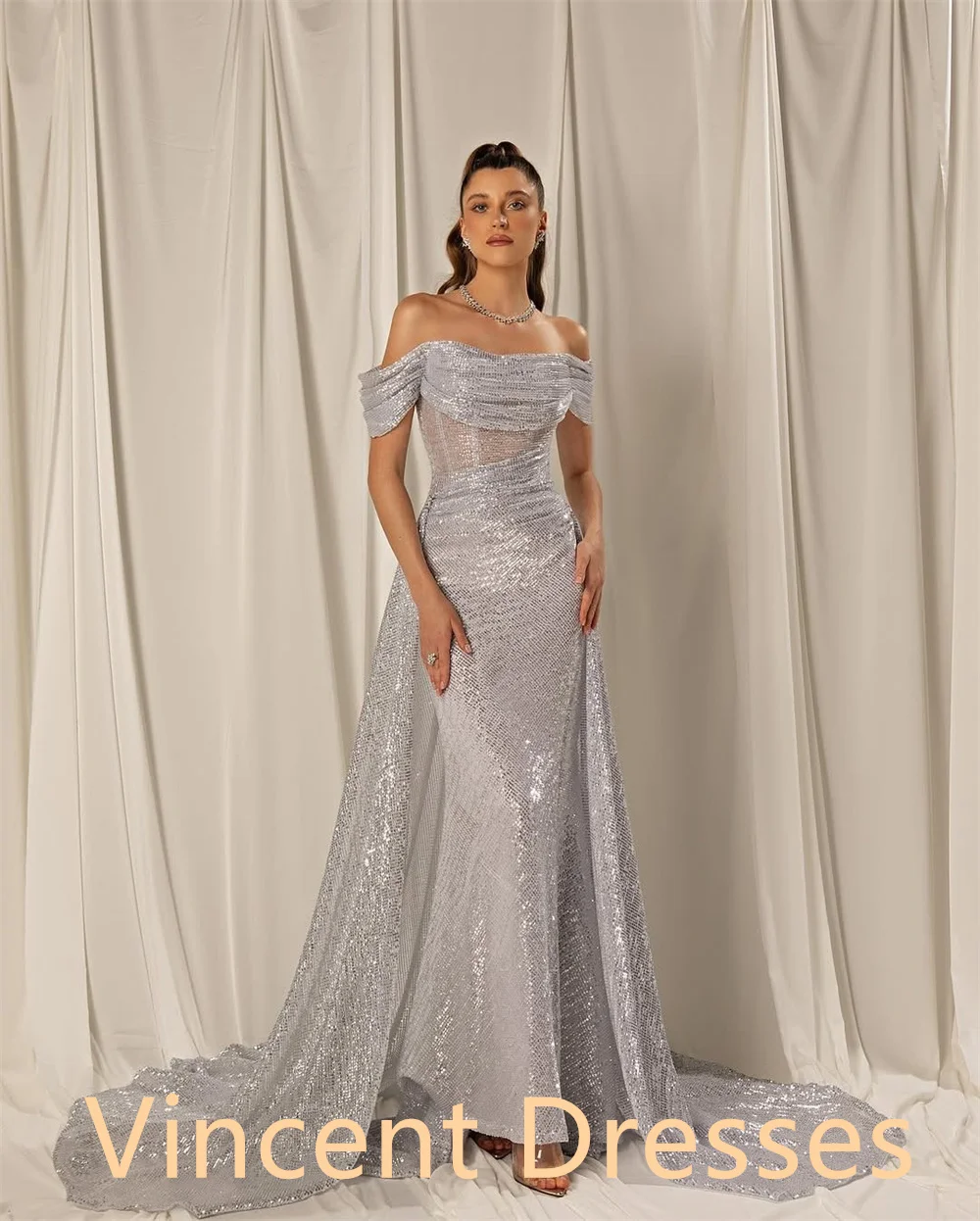 Customized Delicate pureOrganza Homecoming Dress Luxury Strapless Off the Shoulder Ruched Mermaid Zipper Back Vestido De Festa