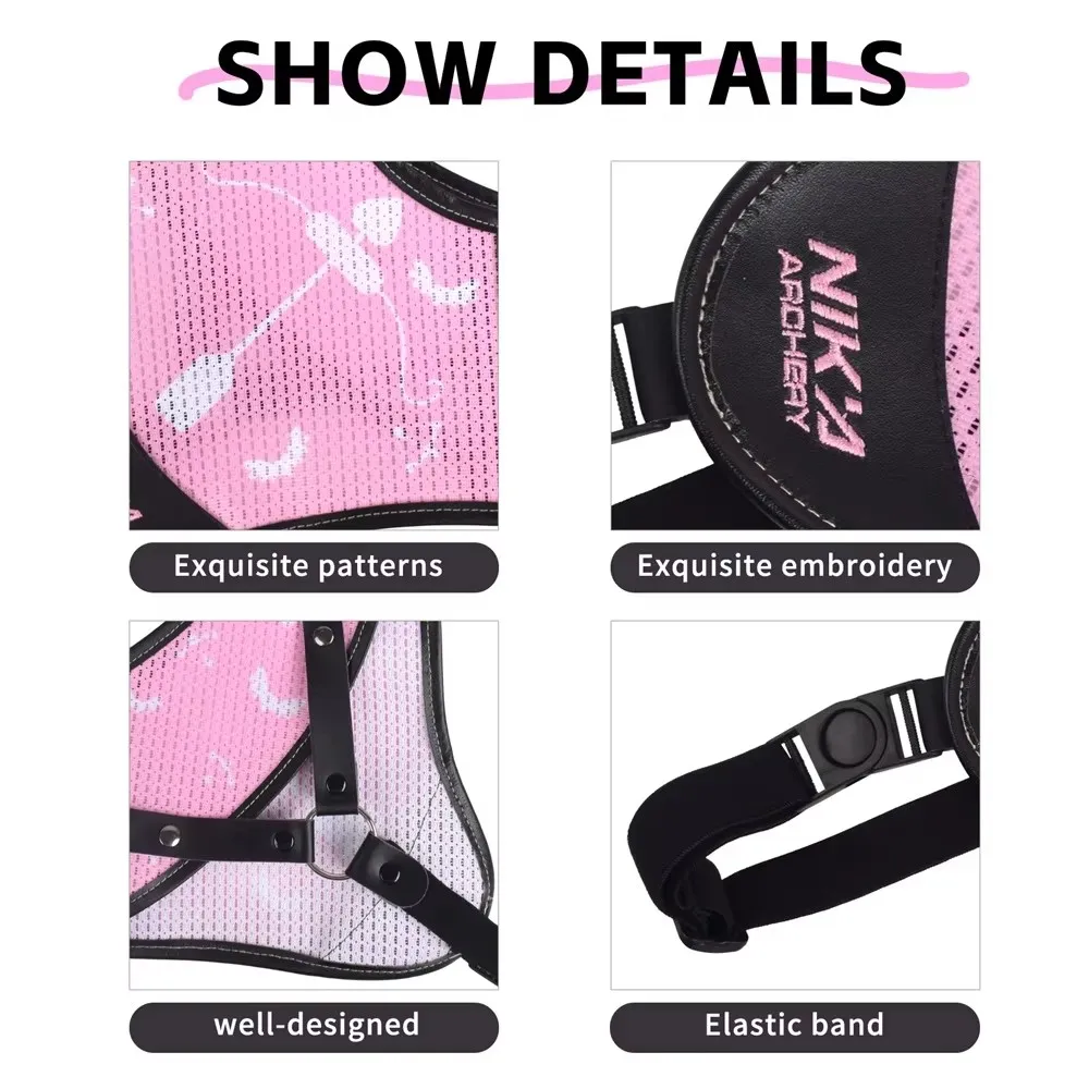 1pc Archery Protector Archery Pink Chest Protector Guard Adjustable Chest Guard Shooting Accessories