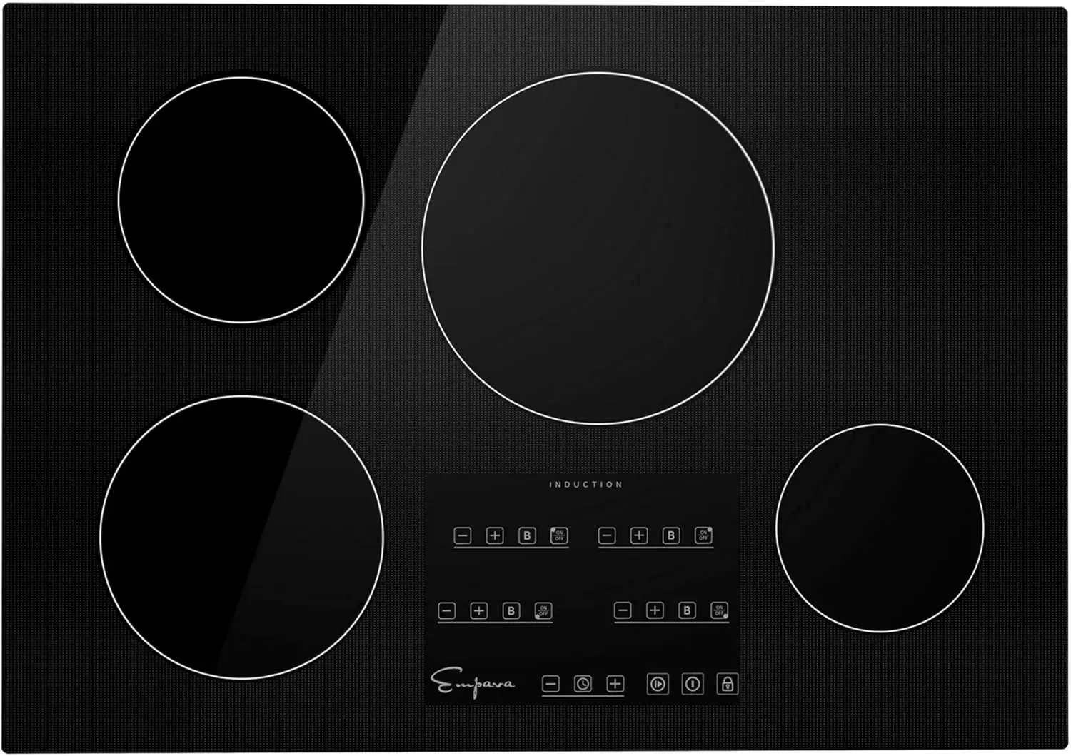 30 Inch Electric Stove  Cooktop with 4 Power Boost Burners Smooth Surface Vitro Ceramic Glass in Black 240V