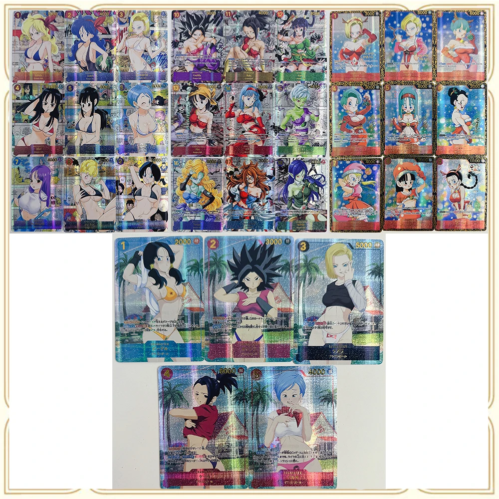 Juego de cartas coleccionables de Anime para niños, juego de mesa de Dragon Ball, DIY ACG, Bulma, Chichi, Gine, Videl, regalos de cumpleaños y Navidad, 32 piezas por juego