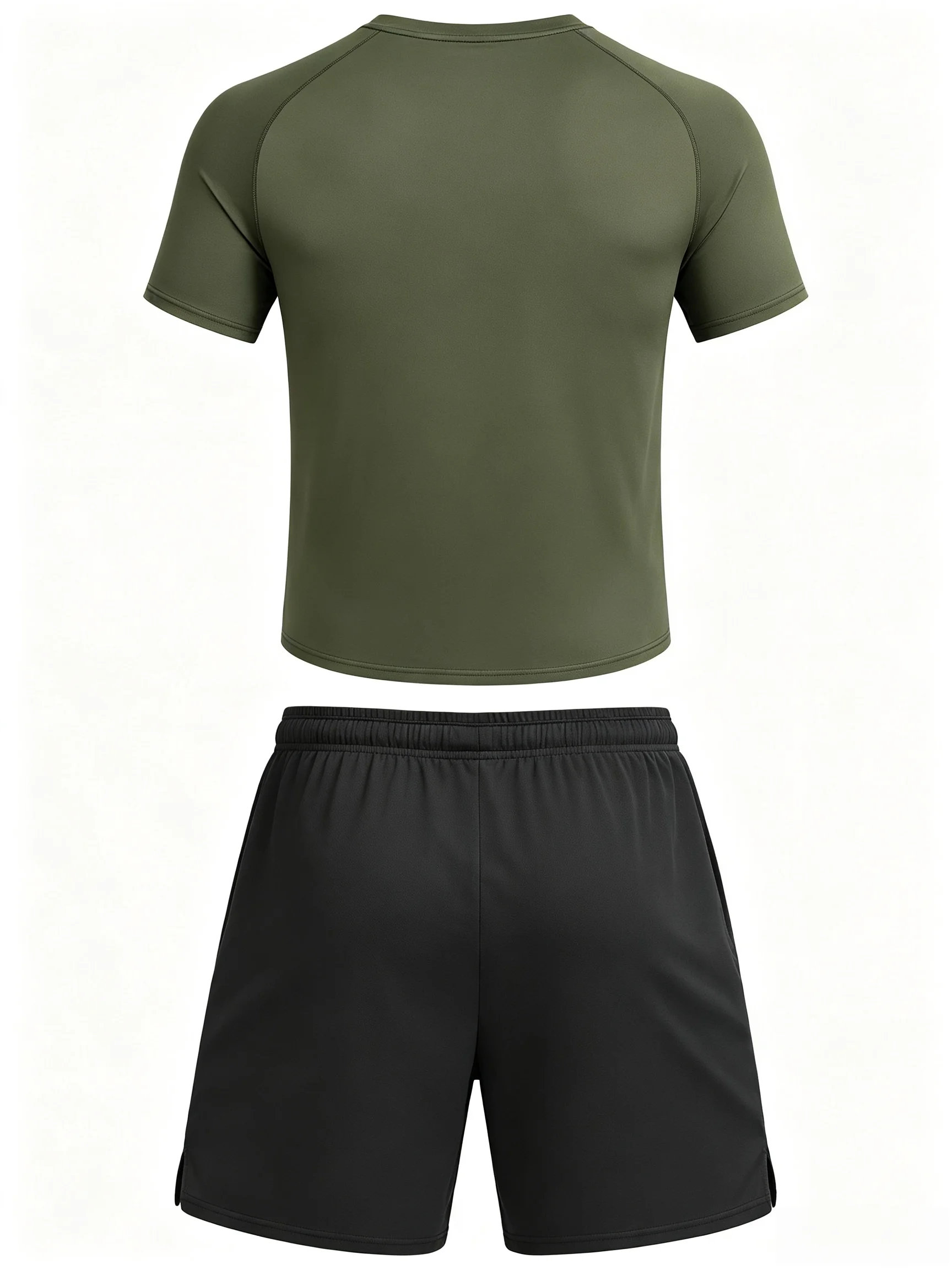Men's Fitness Training Sports Suit Quick-drying Short-sleeved Top Shorts Suit Stretch Sports Shorts Combination