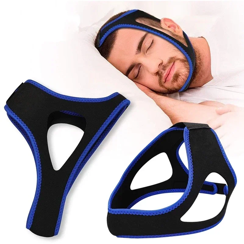 Anti Snoring Belt Triangular Chin Strap Mouth Guard Breath Health Snore Stopper Bandage Sleep Aid Gifts for Women Men Better