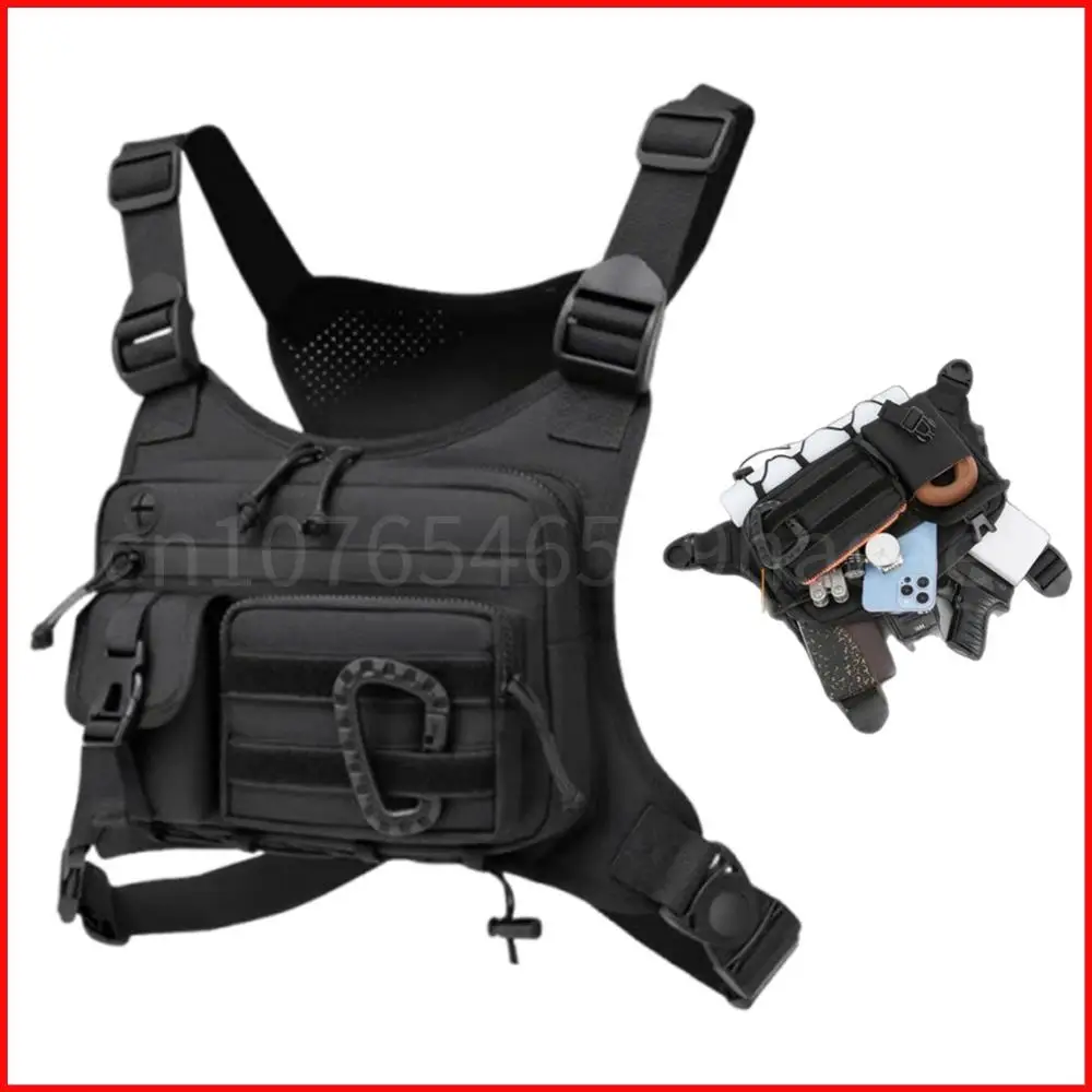 

Outdoor Chest Bag Waist Bag Hip Hop Streetwear Large Capacity Sport Backpack Multi Pocket Casual Nylon Hunting Vest Bags for Men