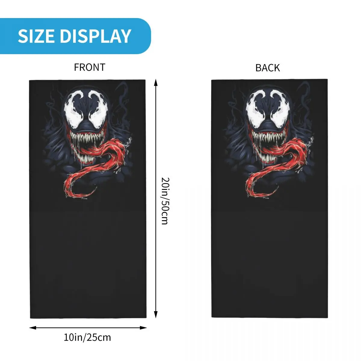 Ensastional Venom Bandana Neck Cover Printed Motor Motocross Face Scarf Multifunctional Headwear Cycling Unisex Adult Breathable