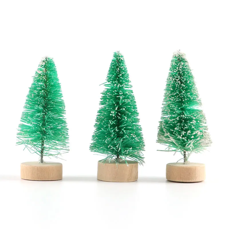 

(10 Pieces/set)2.3X4.83Cm Christmas Tree Party Decoration Mini Cedar Heart New Year Matching House Design Celebration