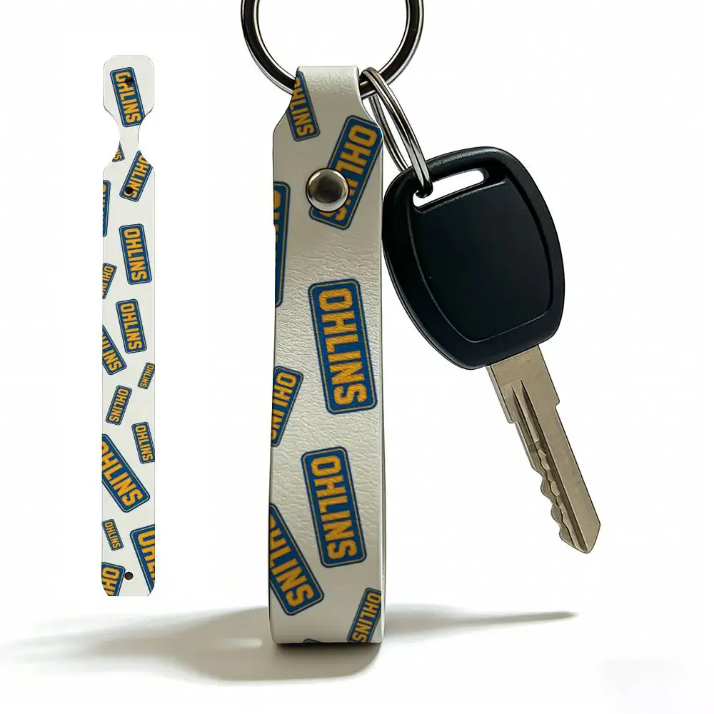 

Модный брелок OHLINS из высококачественной искусственной кожи в винтажном стиле для мотоциклов, скутеров и мотокросса