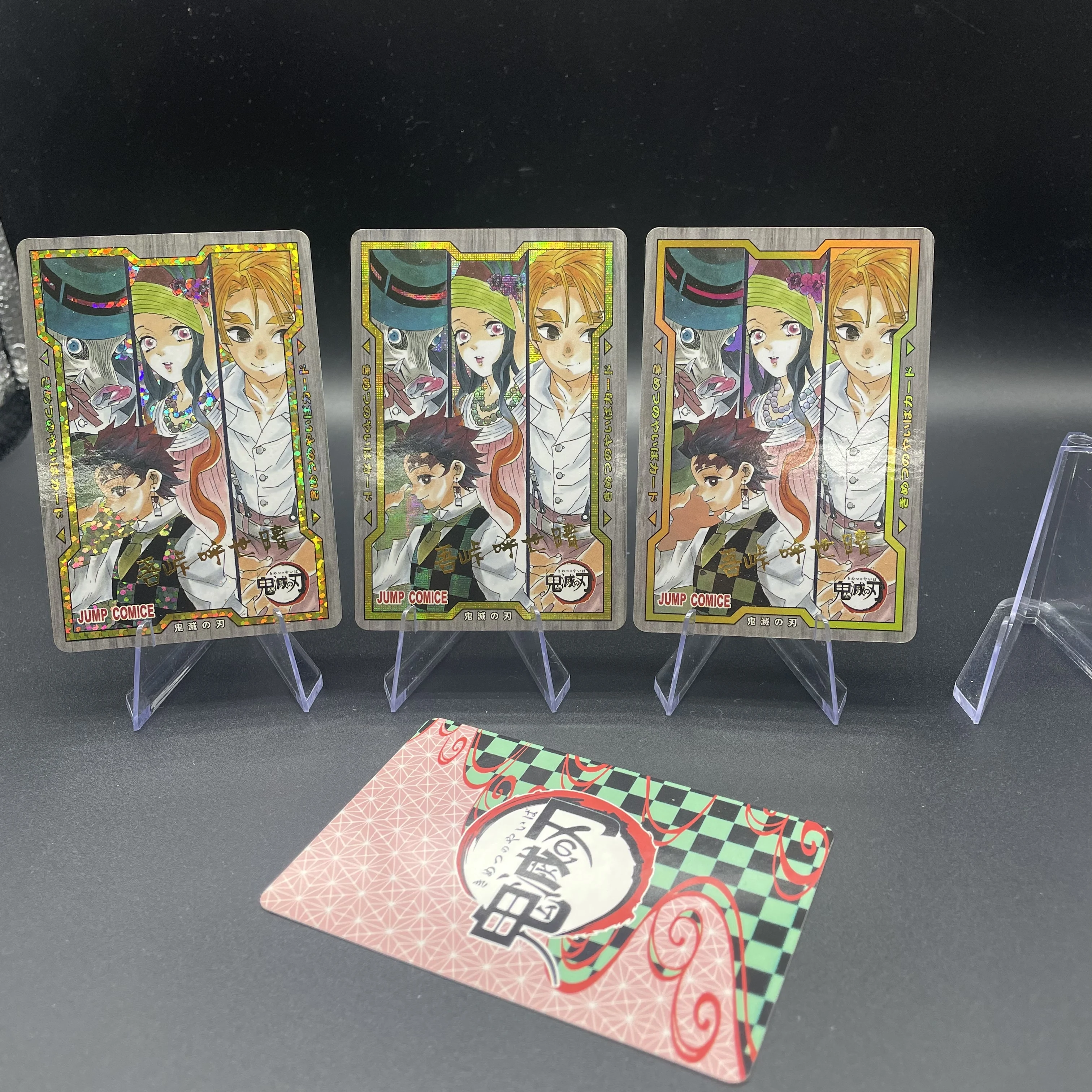1 قطعة DIY بها بنفسك انمي ياباني شيطان القاتل Tanjiro كامادو قوس قزح احباط الكتان احباط الشطرنج احباط منقط احباط جمع بطاقة هدية