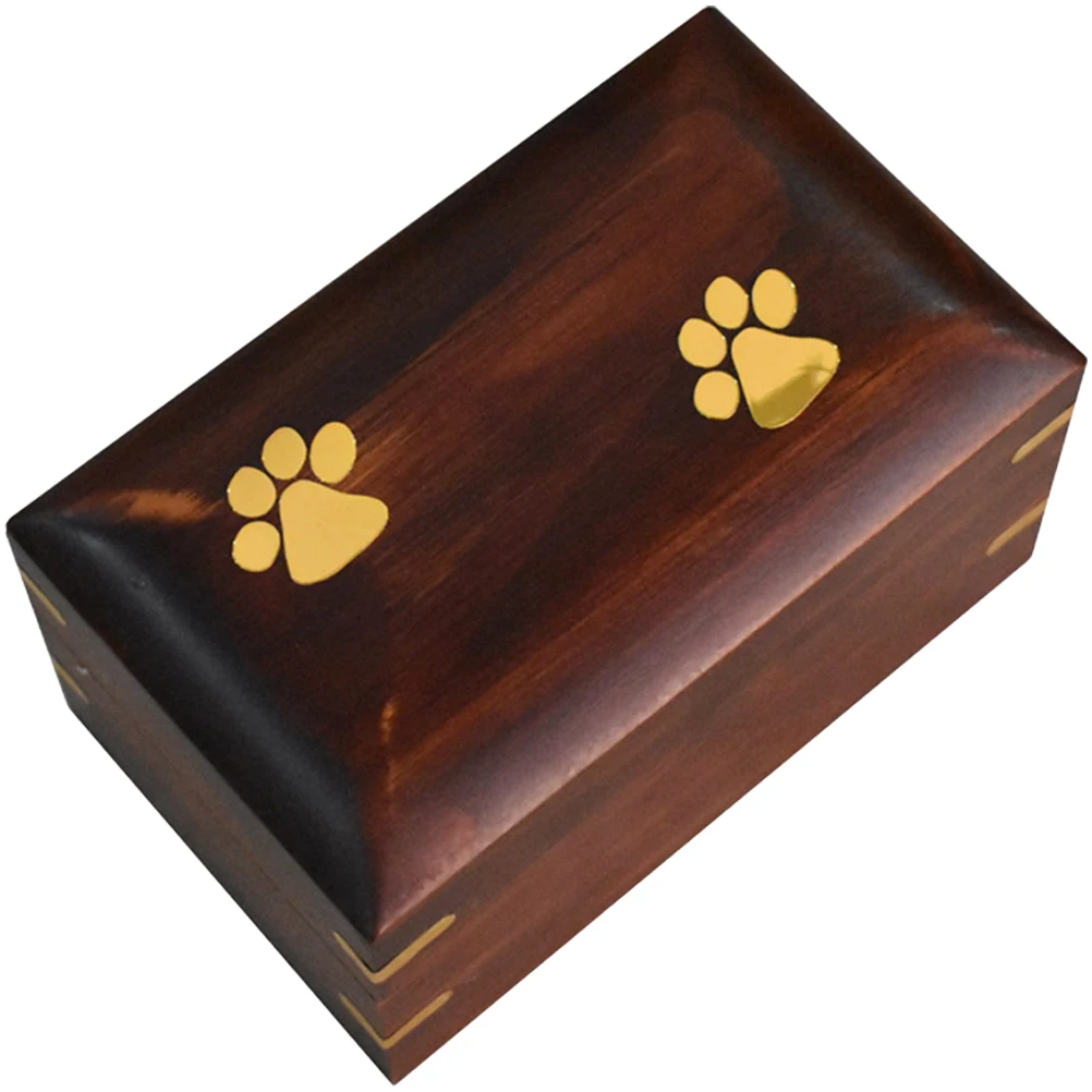 

Wooden Pet Urn for Ashes Compact Statue Durable Dog Cat Accessories Household Memorial Keepsake Personalized Engraved Claws Soft