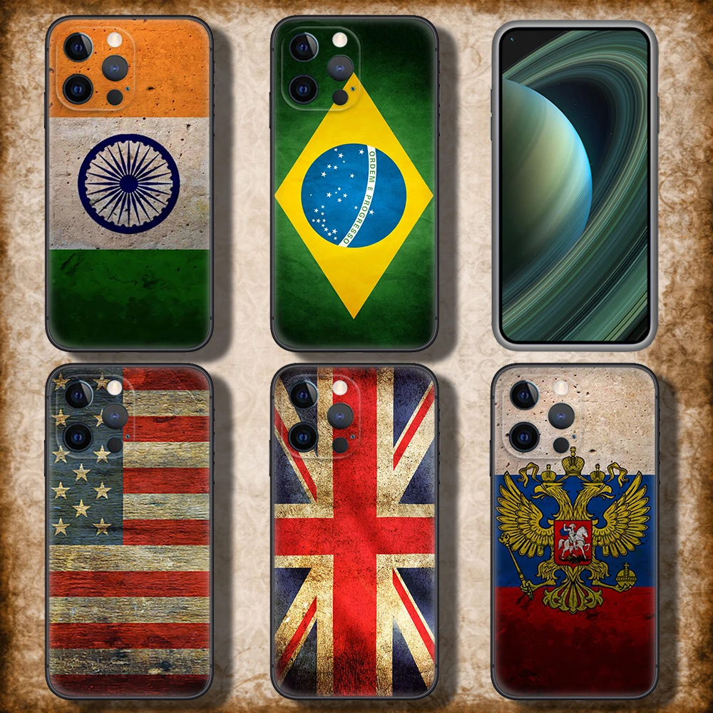 40d America Canada Russia Flag Soft Case for Xiaomi Mi A1 A2 A3 9T Pro Poco F1 F2 F3 GT M2 M3 M4 M5 C40 X2 X3 NFC X4 pro