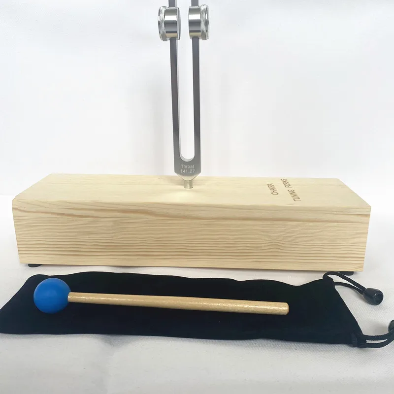 126.22-272.20Hz Healing tuning fork With Wooden Resonance Box for Chakras Healing Therapy Medical Percussion Instruments view 5