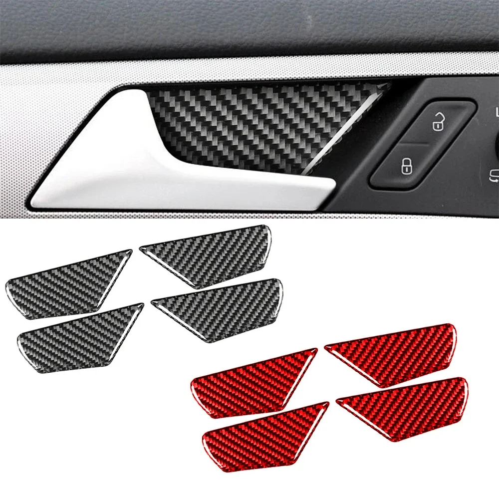 

For Vw Golf 7 Gti R Gte Gtd Mk7 2013-2017 Carbon Fiber Car Interior Door Handle Pull Bowl Trim Sticker Decoration Car-Styling