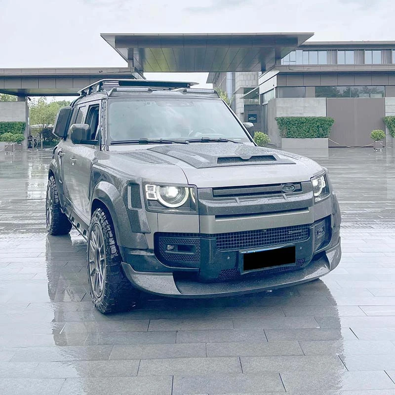 

Подходит для Land Rover New Guard 90/110/130, модифицированная сетевая отделка Kane Dry из углеродного волокна, средний комплект из двух предметов