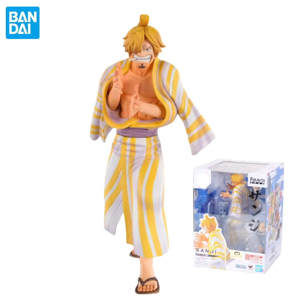 In Stock BANDAI Original Figuarts ZERO ONE PIECE Vinsmoke Sanji Wano Country Sangoro Anime Figure Birthday Present Toy Gifts