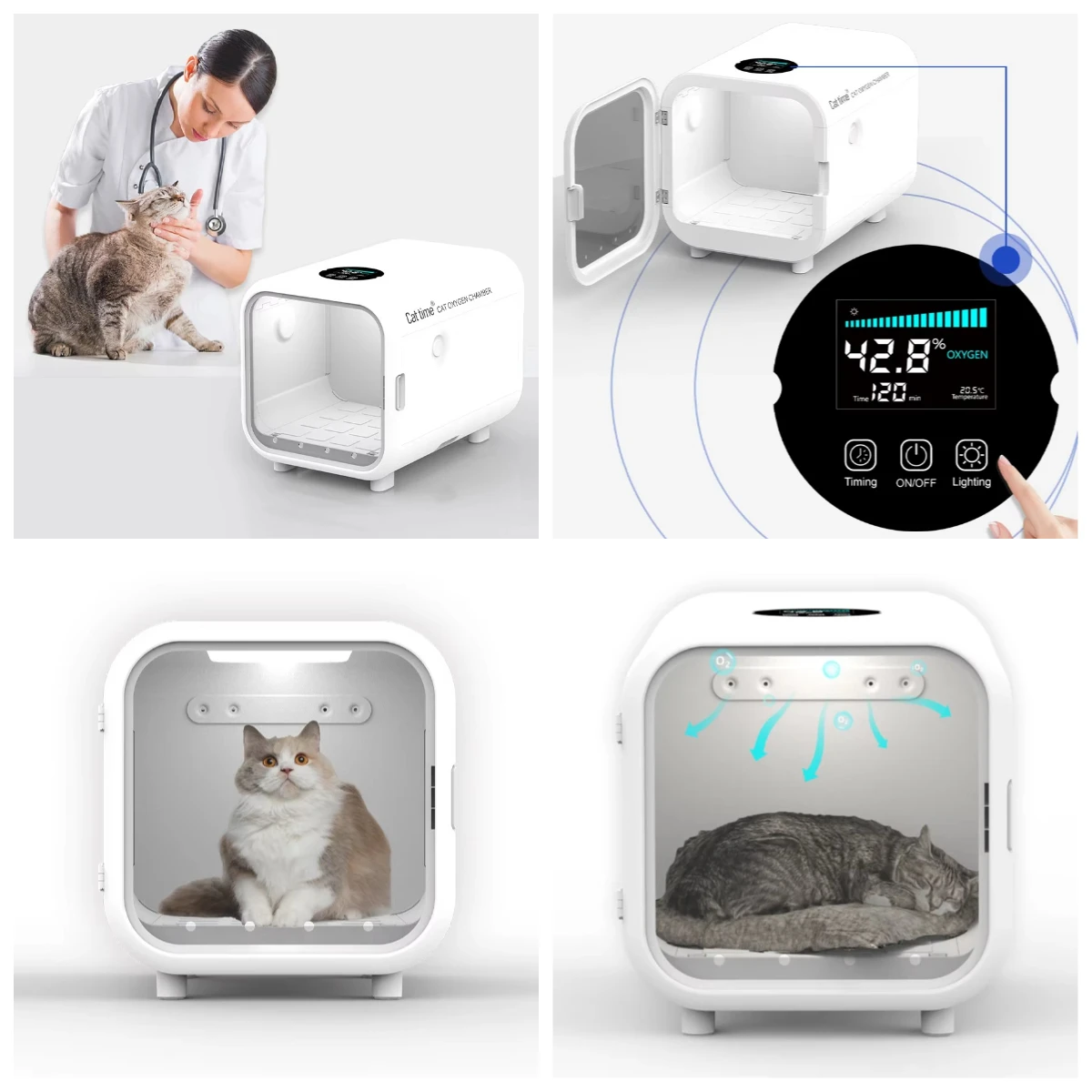 JW High Quality Manufacturer Puppies Icu Physical Oxygen Equipment for Small Animals