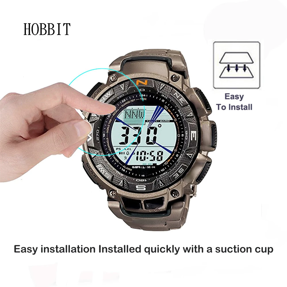 2 حزمة ل كاسيو PRG-240T 0.3 مللي متر 2.5D 9H واضح الزجاج المقسى شاشة حامي المضادة للخدش Smartwatch فيلم ل كاسيو 240t