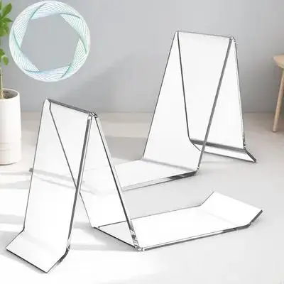 

2 pcs Acrylic Shoe Display Stands Clear Rack For Sneakers Sandals Store Retail Shop Transparent Holder Shopping Mall Display