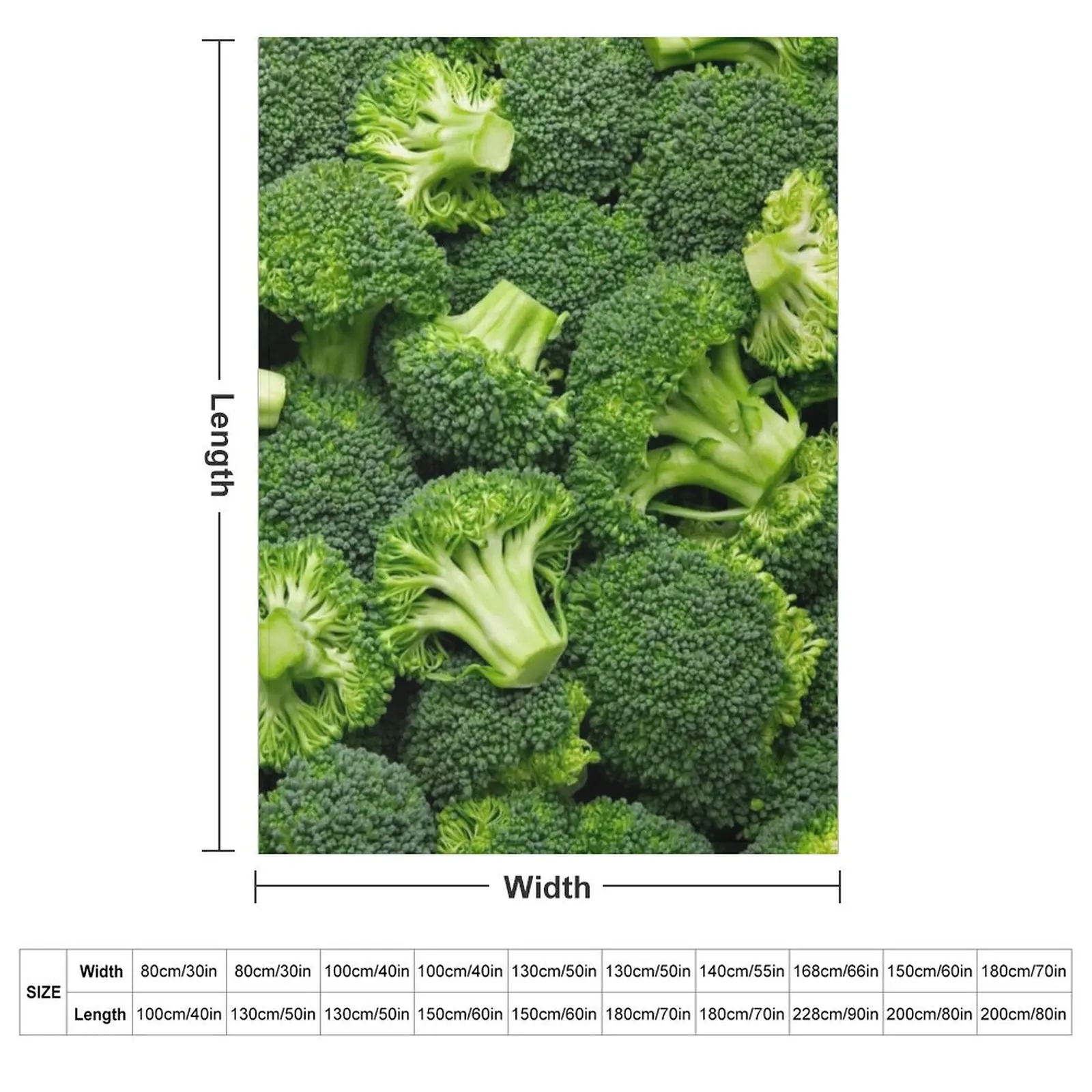 broccoli Throw Blanket couch cozy soft plush fuzzy picnic outdoor blanket