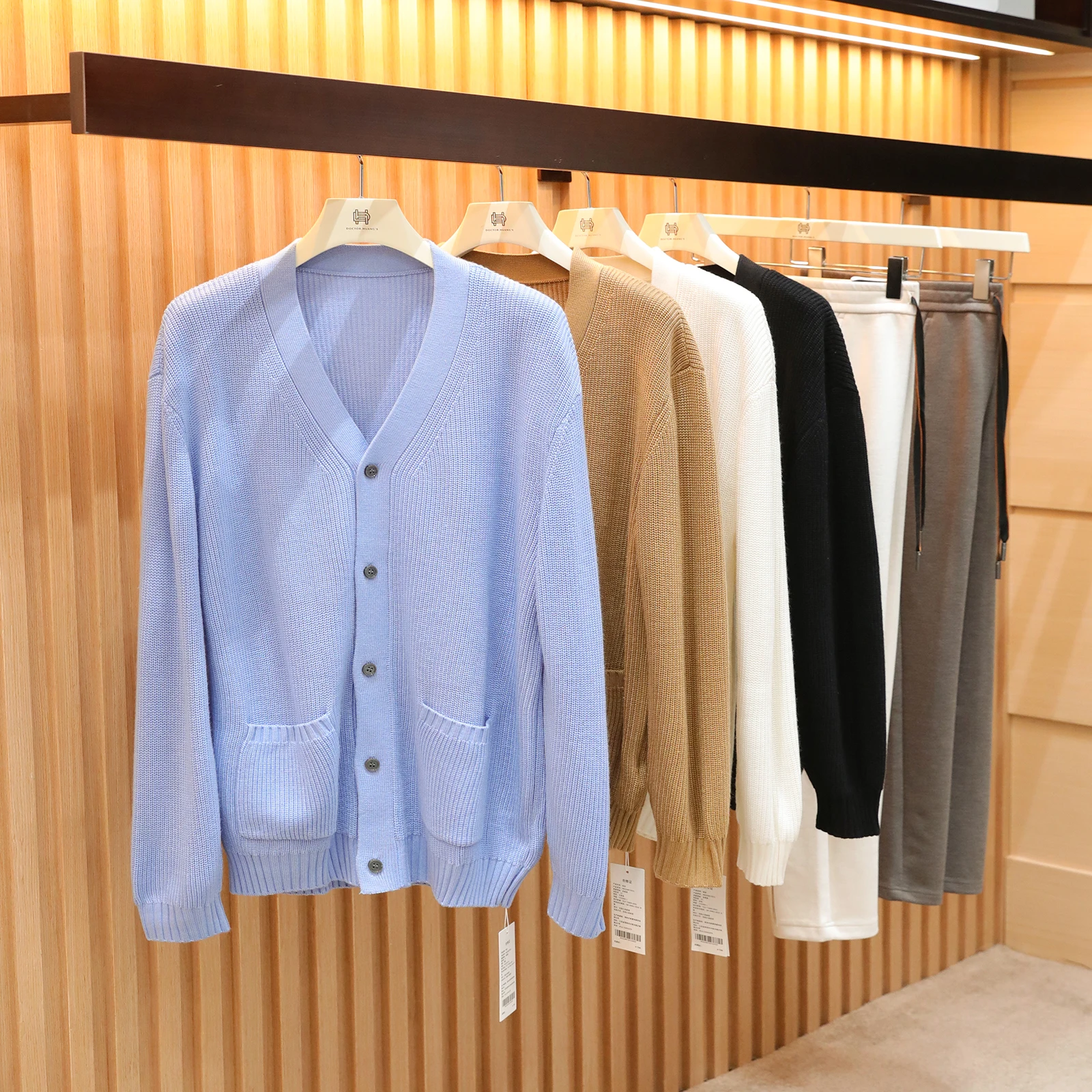 

Вязаный свитер Laid-ba, утепленный, тяжелый, с открытым кардиганом, для мужчин, повседневный, стильный, городской, молодежный, длинный...