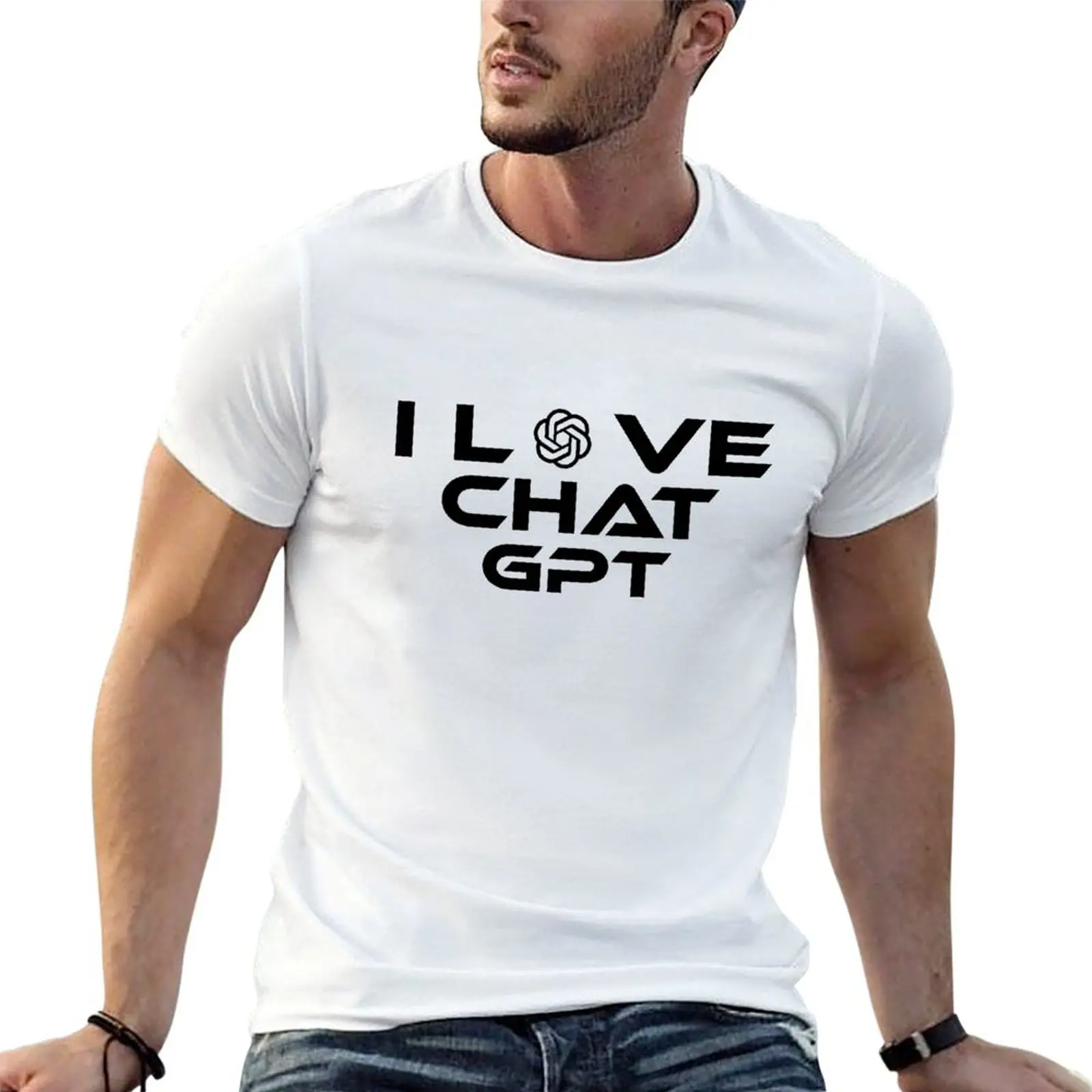 I love Chat GPT T-Shirt Summer Sports Quick Dry T-Shirt