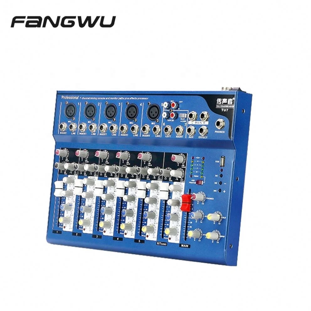 Hot Selling Mini USB 7 Channel Audio Mixer