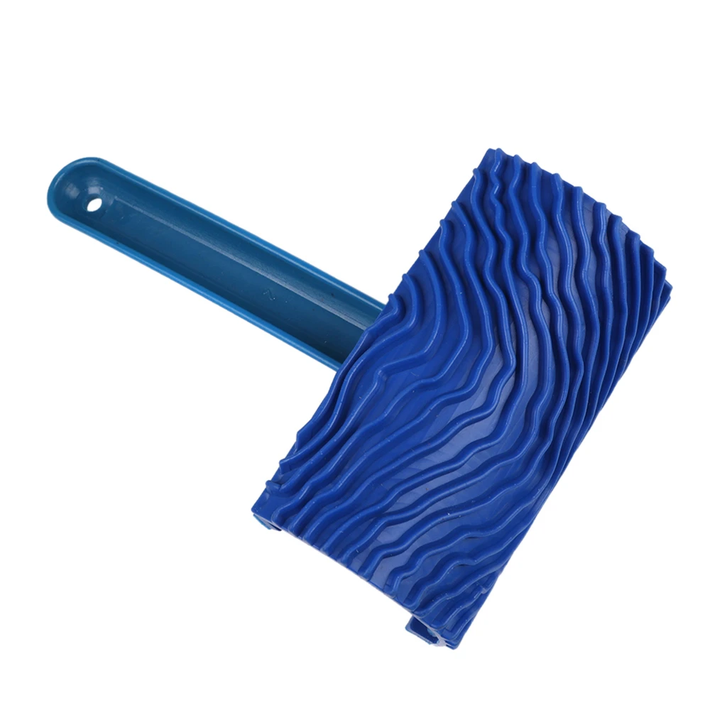 Brush Wall Art DIY Rubber Imitation Wood Grain Garden Paint Roller Blue