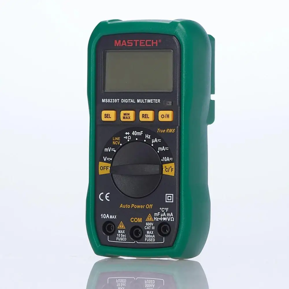 MASTECH MS8239T Digital Multimeter High precision True RMS Auto Range Ammeter Voltmeter Smart Capacitor NCV Ohm Hz Live Tester