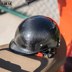 Personality Real Carbon Fiber Baseball Cap Styling Motorcycle Helmet Cycling Helmet Unisex Carbon Pattern Helmet
