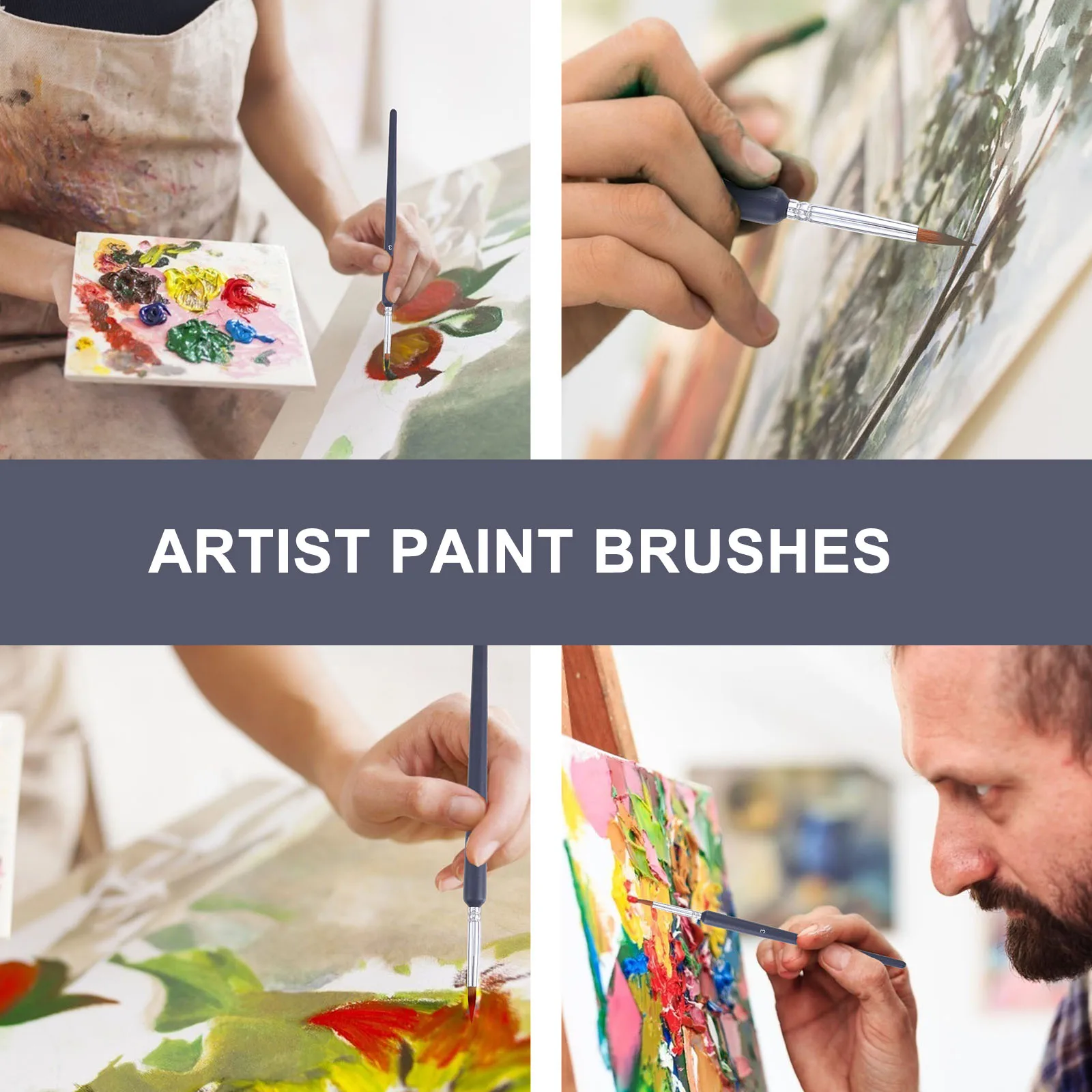 

11pcs Fine Detail Paint Brush Set For Line Drawing Watercolor Oil Acrylic Painting Artists Miniature Gouache Brush Kit Art