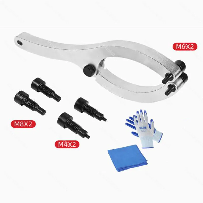 Heavy Duty Hydraulic Piston Wrench Kit 230mm for Excavator Arm Nut with M4 M6 M8 Pins Repair Tool