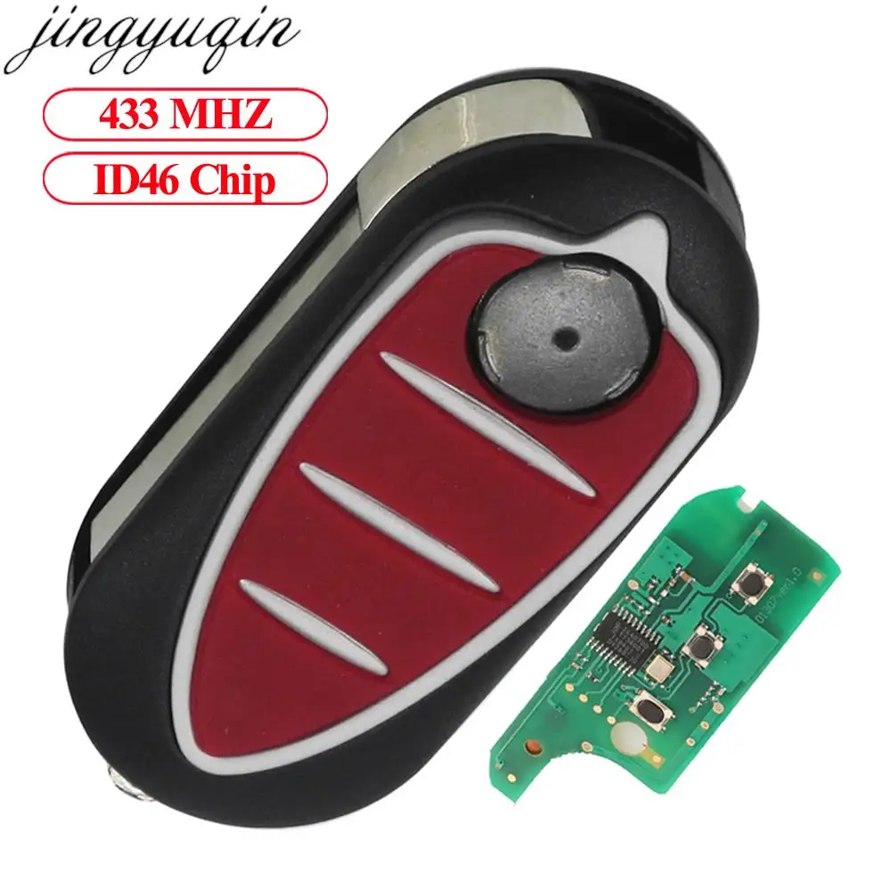 

Jingyuqin Keyless Entry Folding Flip Remote Control Key for Alfa Romeo Mito Giulietta 159 GTA Car Accessories