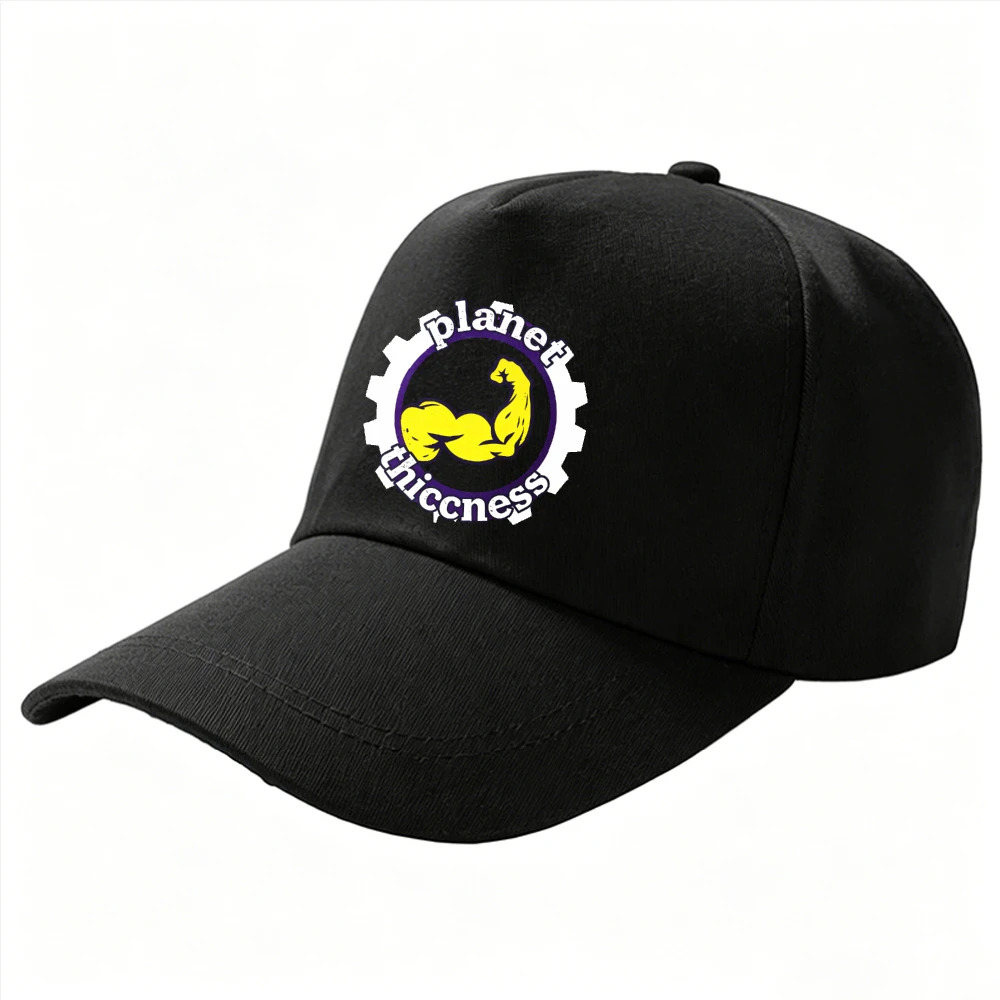 Adjustable Cotton Baseball Cap Planet Chicness Biceps Muscle Gear Circle Logo Print Dad Hat Men Women Outdoor Sun Snapback Gym