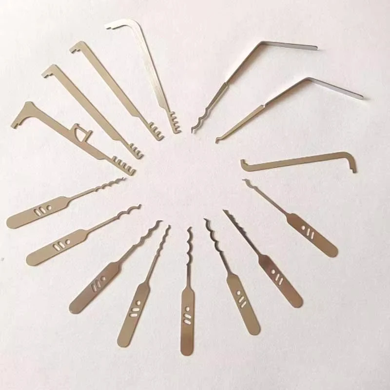 Multitool إصلاح الباب مشط تجاوز الأقفال EDC عدة للسيارات Picklocks Lockpicks مجموعة من قفل أطباق الفيديو يختار للأداة الكهربائية #5