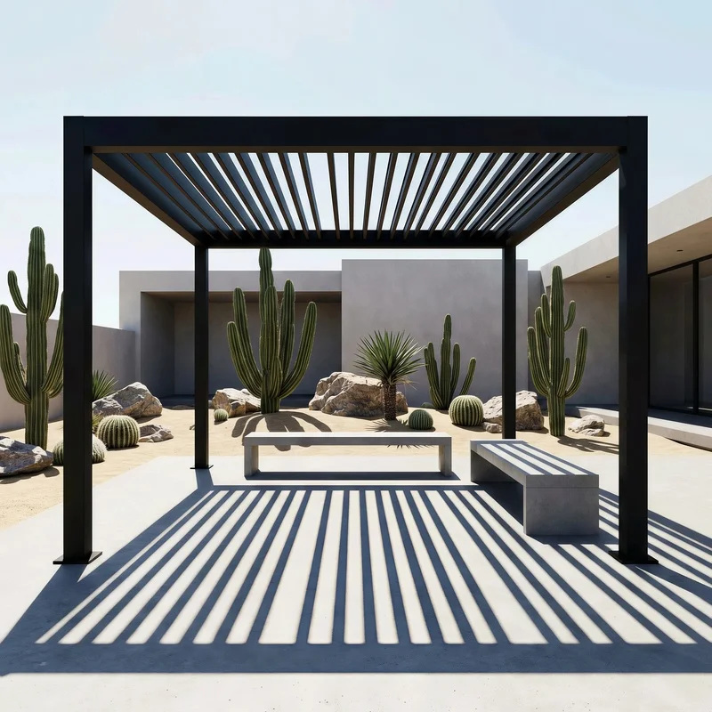 Aluminum Gazebo & Pergola with Minimalist Business Design Heavy-Duty Waterproof Eco-Friendly Balcony Outdoor Shelter