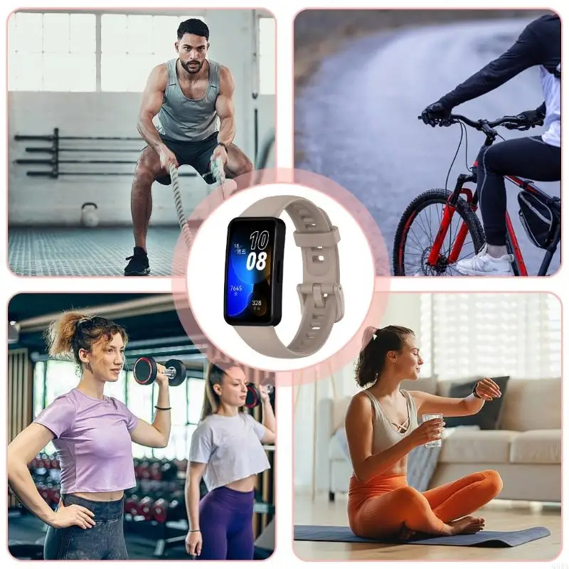 Q5WA مريح السيليكون معصم مقاوم للمياه والعرق حزام مناسب للفرقة 8/9