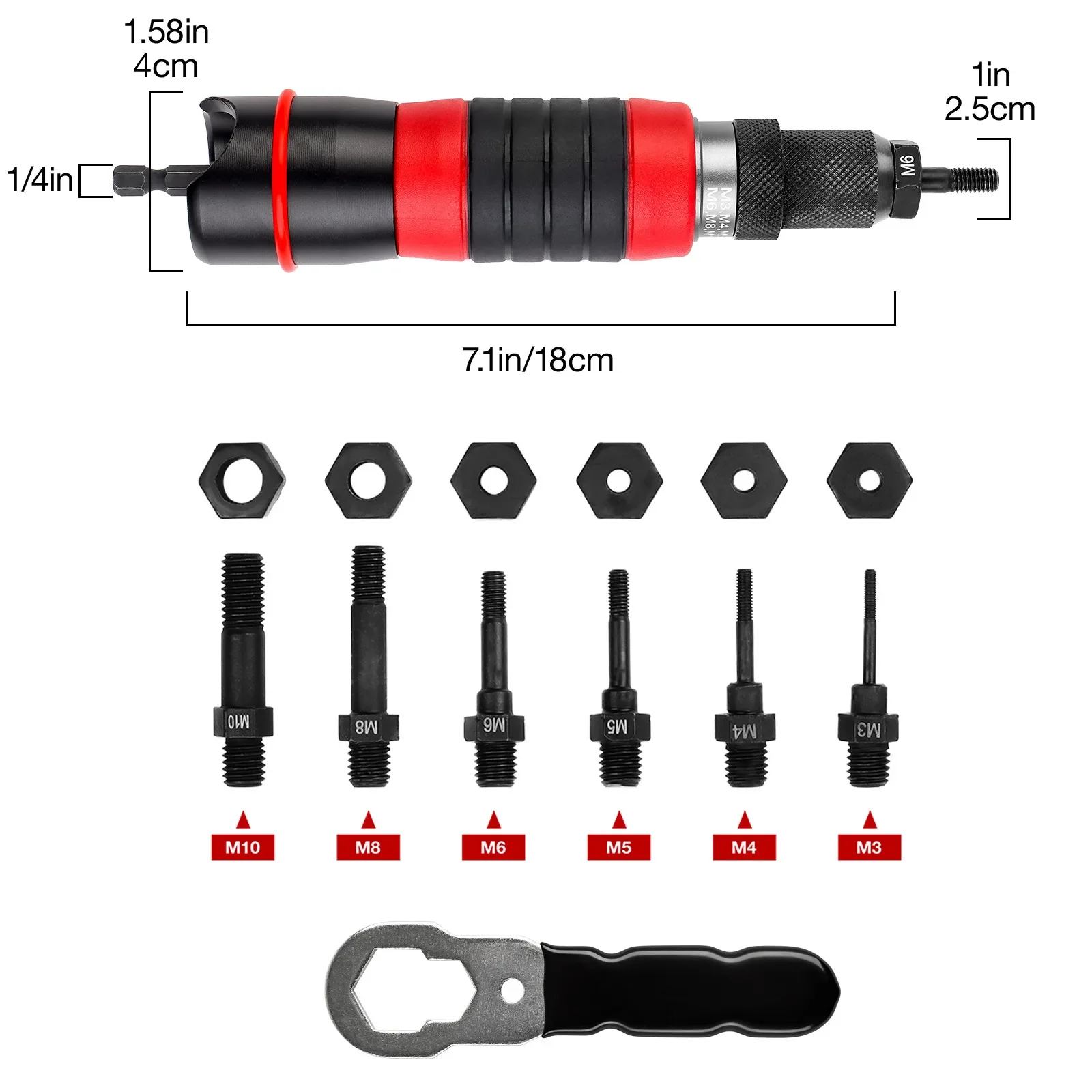 Hand-held aluminum alloy automatic riveting gun converter