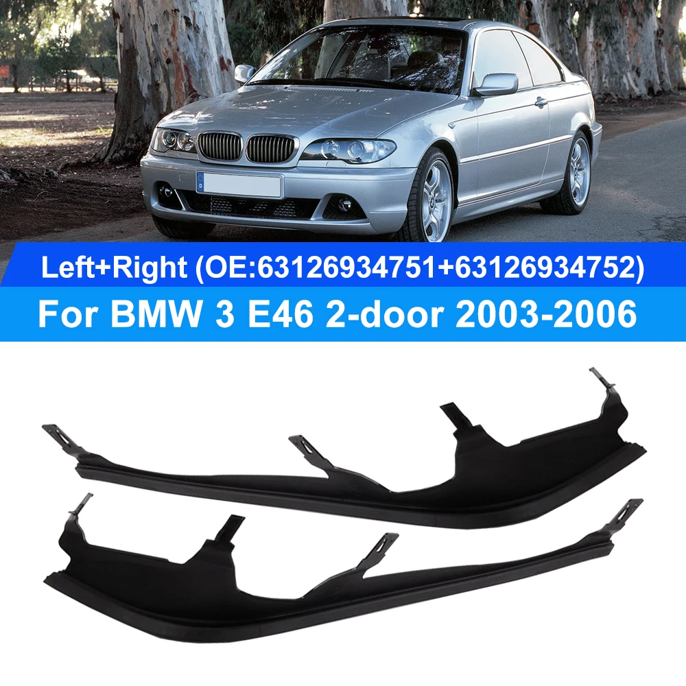 Car Black Headlight Cover Gasket Bracket Light Lens Gasket for BMW 3 E46 2 Door 2003-2006 63126934751 63126934752