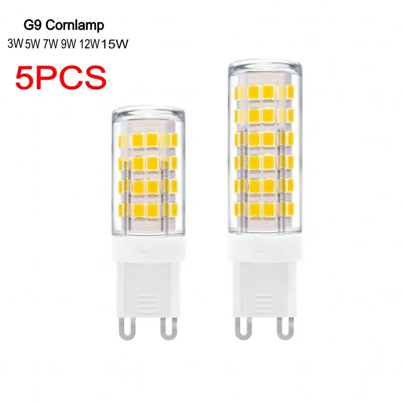 G9 LED lamp AC220V 5W 7W 9W 12W Ceramic SMD2835 LED lamp warm/cold white spotlight replaces halogen lamp