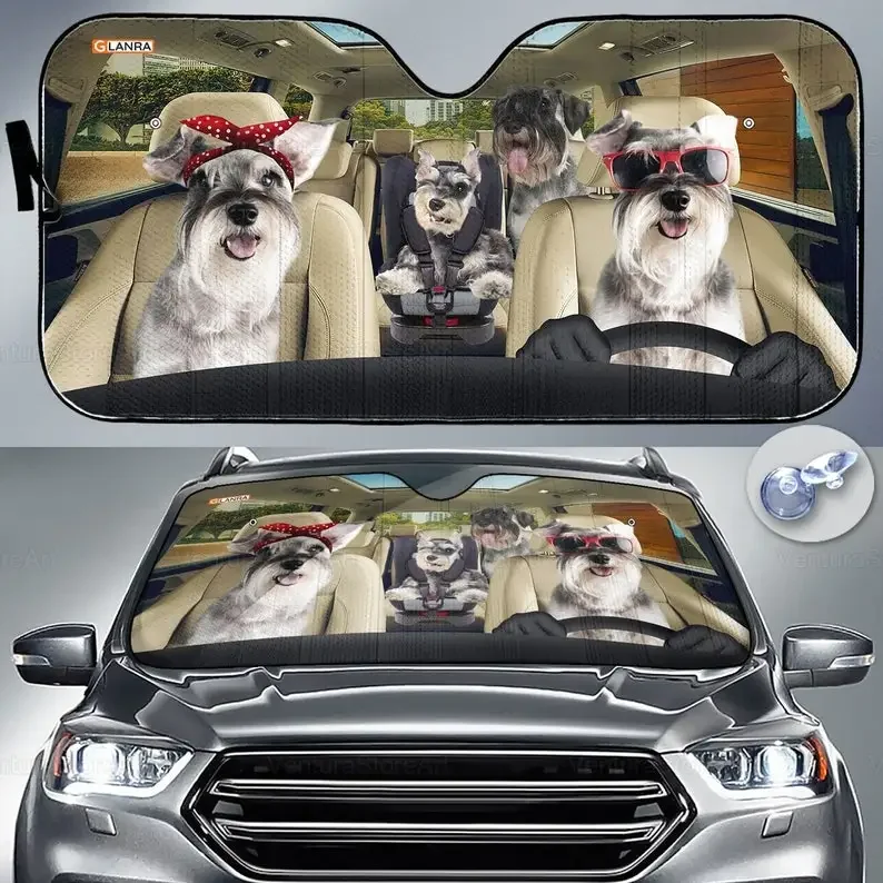 Schnauzer Gift, Dog Car Decoration,  Gift For Dad, Dog Car Decor PHT042205G03