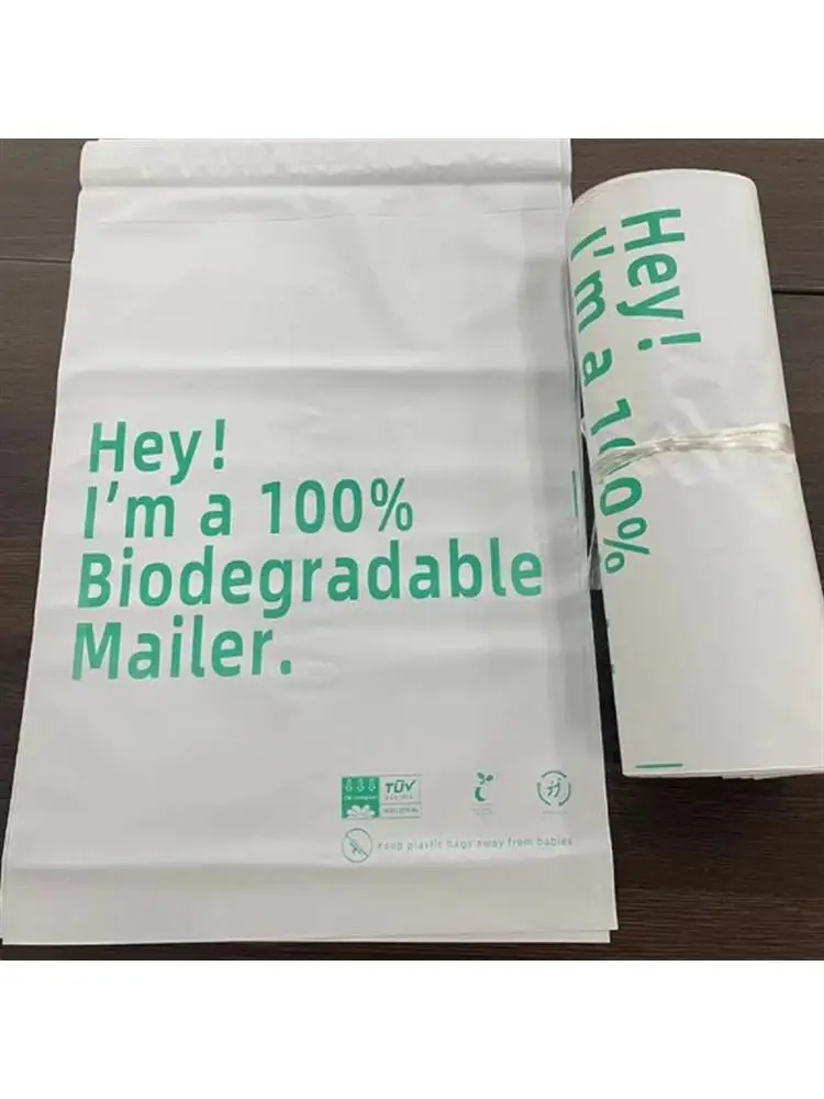 100PCS PLA + PBAT Poly Mailer Zelfklevende Envelop Biologisch Afbreekbare Tas DIY Milieuvriendelijke Kleding Beddengoed Beha Geschenken Verpakking Zakjes - afbeelding 2