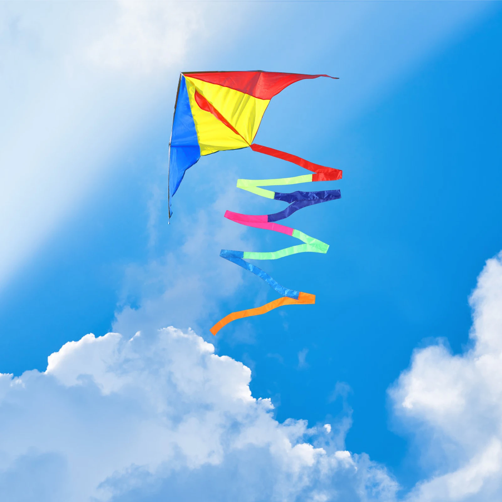

2 Pcs Rainbow Tail Kite Tails Outdoor Ribbon Short Premade Flying Three-dimensional
