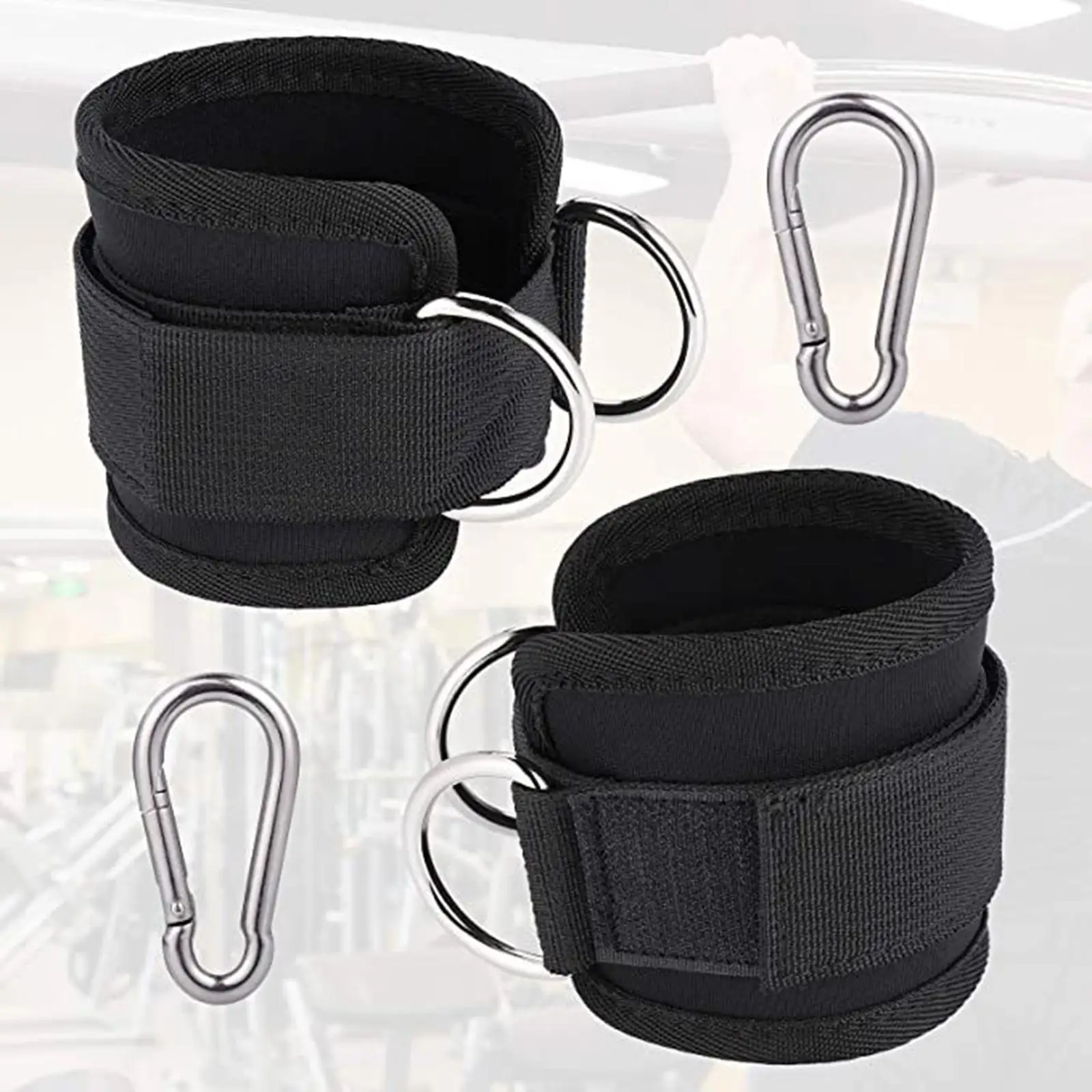 2 Pieces Ankle Straps Cable Machine Accessories for Home Glute Workouts Gym