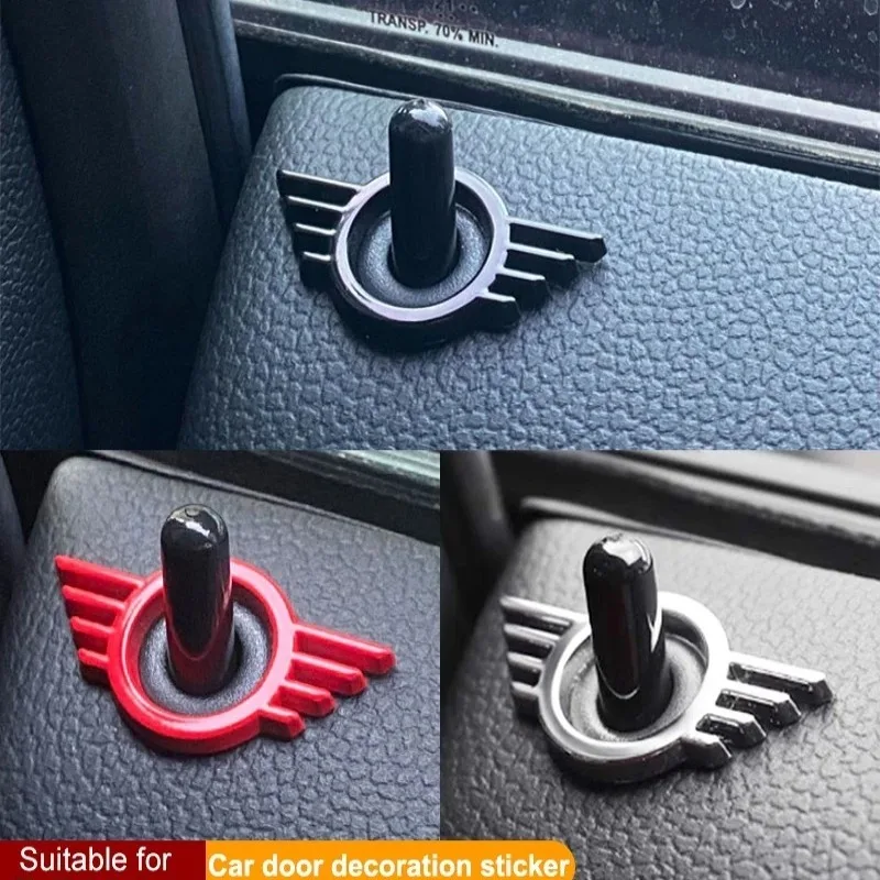 New For MINI Cooper S JCW F54 F55 F56 R55 R56 R61 F57 F60 Countryman Car Door Button Decoration Sticker Modification Accessories