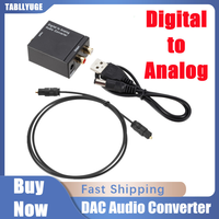 DAC Digital to Analog Audio Converter Optical Fiber Toslink Coaxial Signal to RCA R/L Audio Decoder SPDIF ATV DAC Amplifier