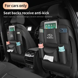 Car Seat Back Storage Bag Backrest Anti-kick Pad For Subaru Brz Ascent Forester Impreza Legacy Outback WRX XV Auto Accessories