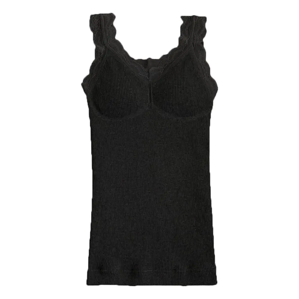 Elasticity Lace Thermal Underwear Seamless Thicken Warm Heating Cami Top Plush Sleeveless Base Layer Vest Women