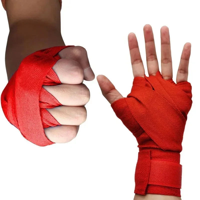 2 Rolls 1.5/2/3/5M Cotton Boxing Bandage Sports Strap Sanda Kick Boxing MMA Hand Gloves Wraps Belt Boxing Sports Wraps Bandage