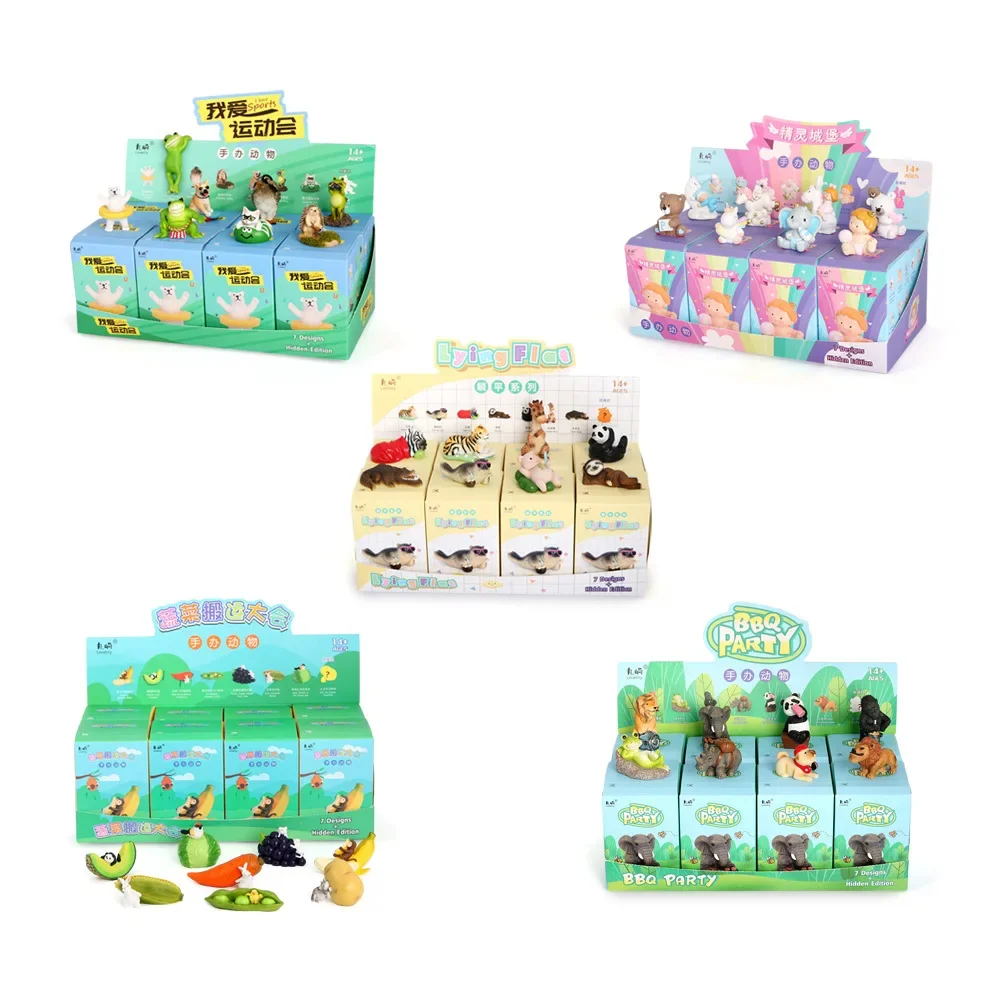 Caja ciega de Maruyu, juguete, serie de animales vegetales, figura de resina, muñeco de dibujos animados bonito, regalo sorpresa para niño y niña