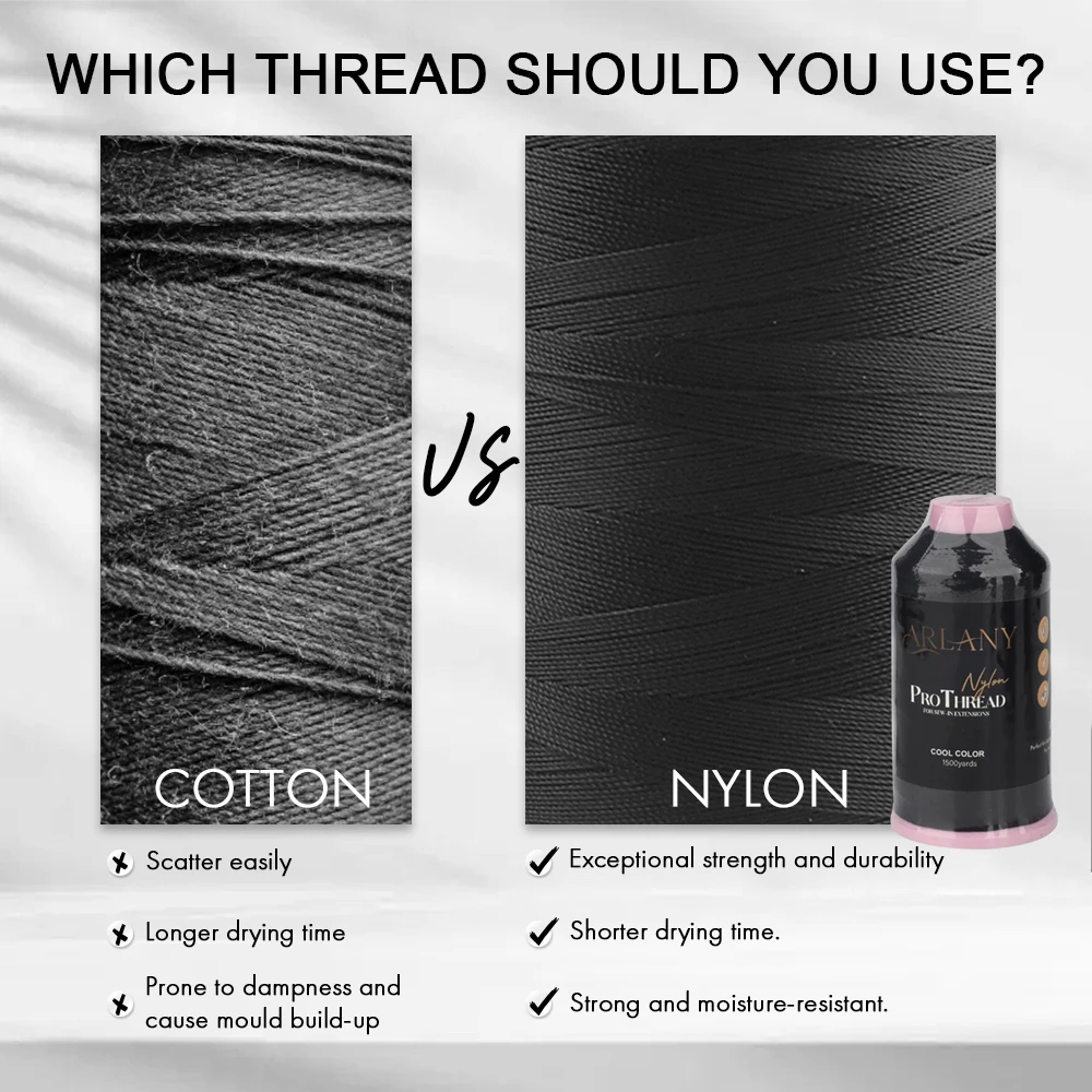 أرلاني 1500 ياردة المستعبدين النايلون النسيج الموضوع لملحقات اللحمة شعر مستعار صنع أدوات الخياطة اكسسوارات الخياطة في ملحقات الخياطة #5