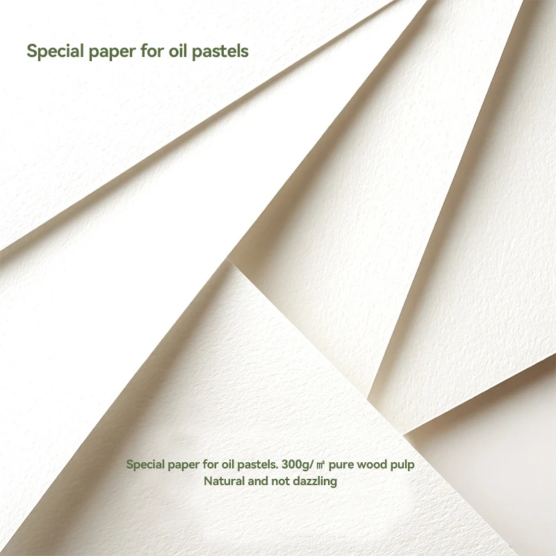 Papier olejowy kwadratowy 32k/16k/A5/A4/15/20/10cm, papier bawełniany artystyczny 200/300gsm dla studentów, do pasteli olejnych, markerów, rysowania i szkicowania. — zdjęcie produktu 4