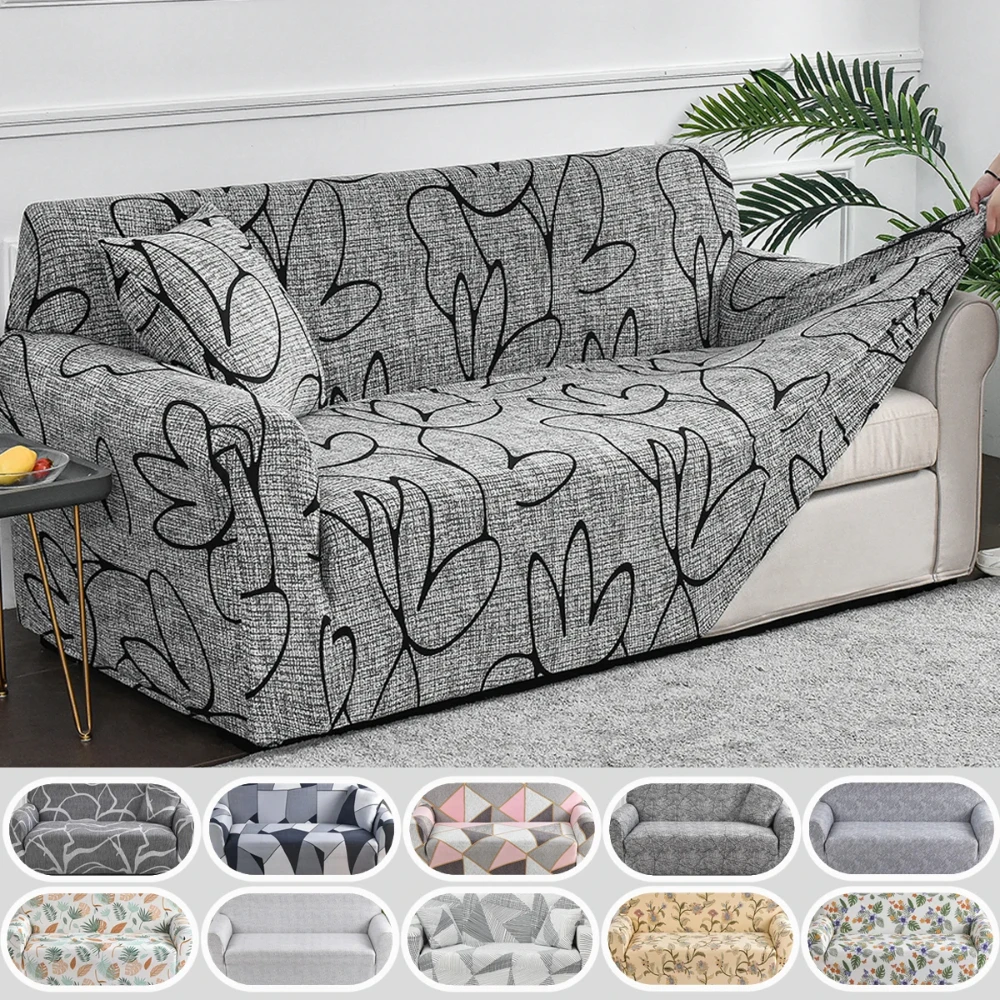 Image of 1 Stück elastischer Sofabezug mit Blumenmuster, schmutzabweisender Spandex-Sofabezug, Möbelschutz für Schlafzimmer, Büro, Wohnzimmer, Heimdekoration
